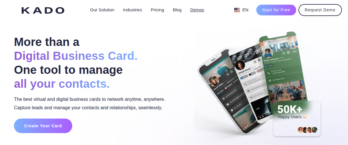 Kado digital business card