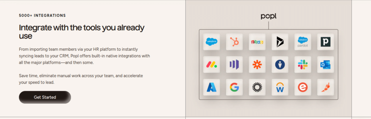 Popl CRM integration