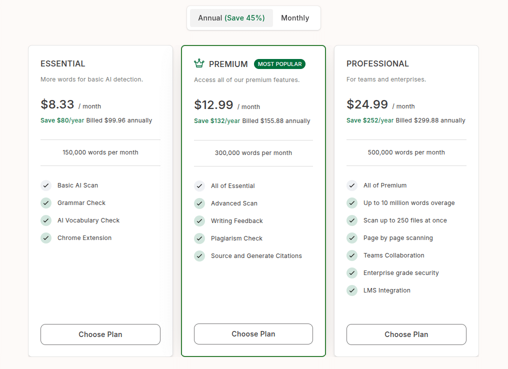 Pricing-GPTZero-09-11-2025_07_29_PM Pricing of GPTZERO