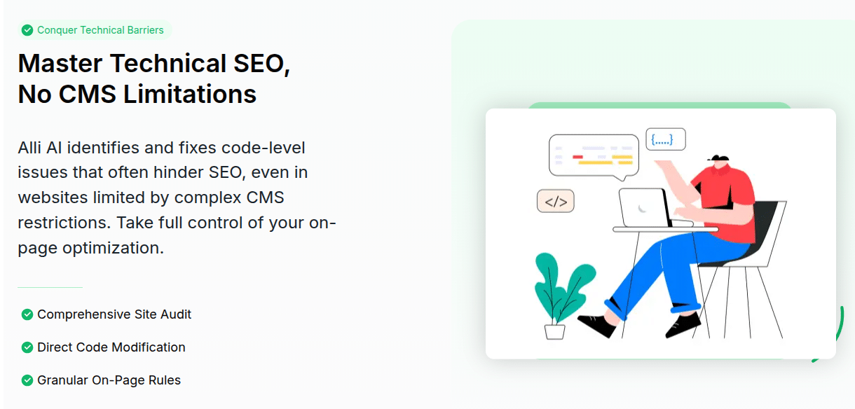Master Technical SEO,
No CMS Limitations