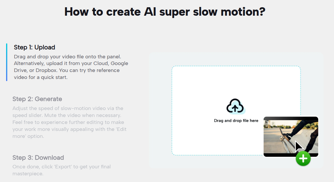 how to create super AI slowmo