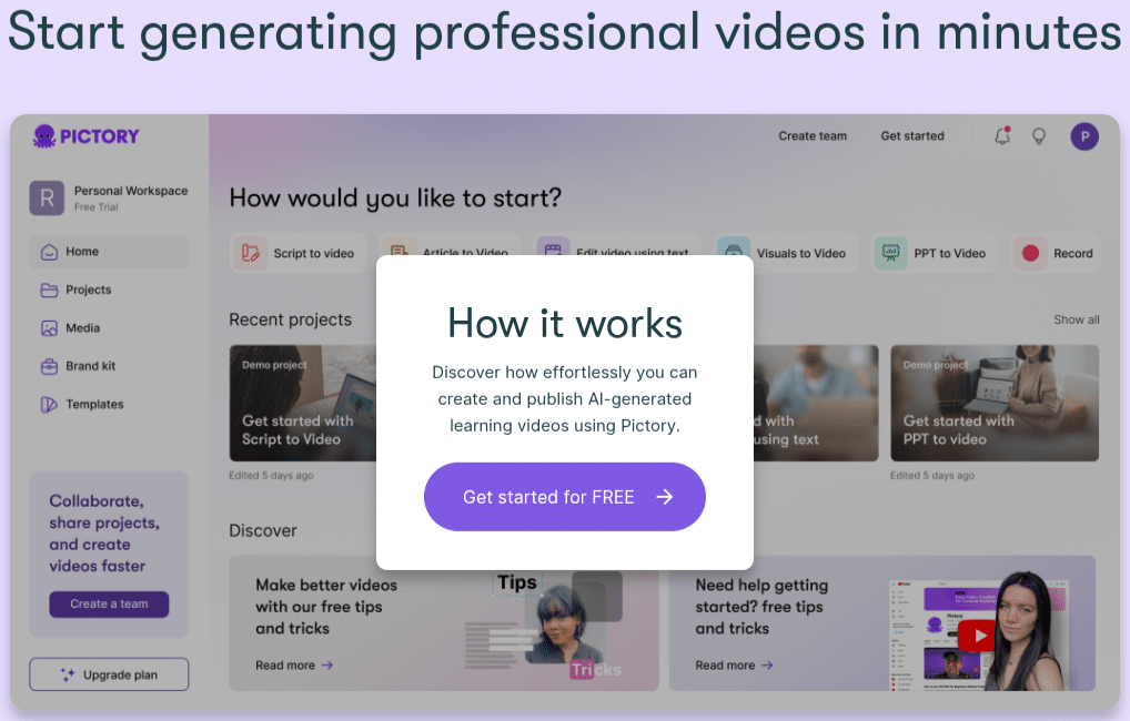 pictory ai video generator